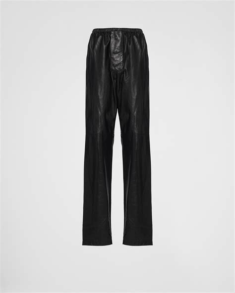 prada leather pants|prada leather types.